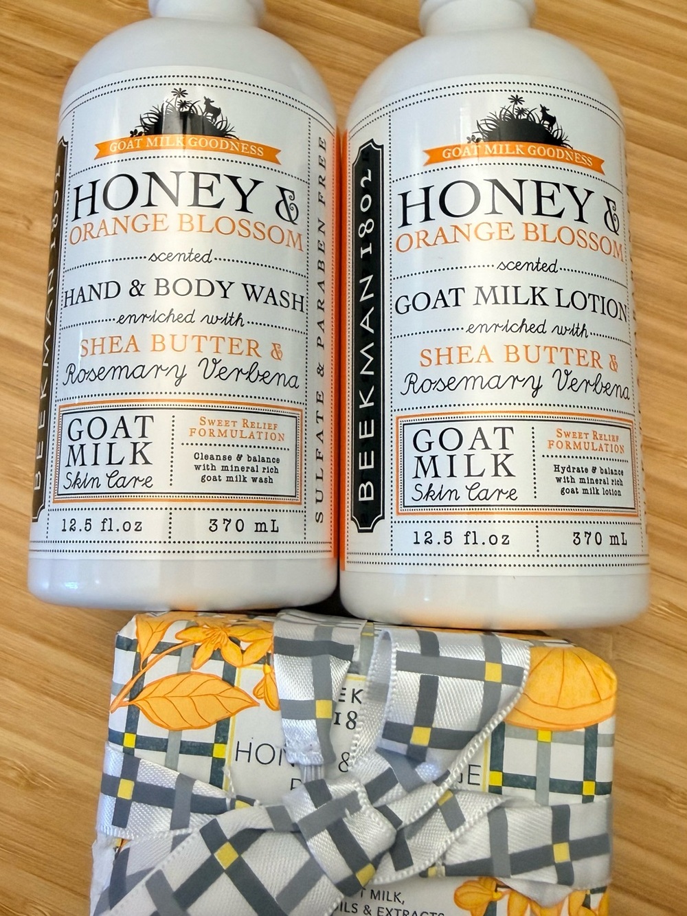 Beekman 1802 Honey & Orange Blossom 5pc Goat Milk Bath Body Gift Set